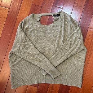 Lulu's Olive Textured Crewneck Sweater